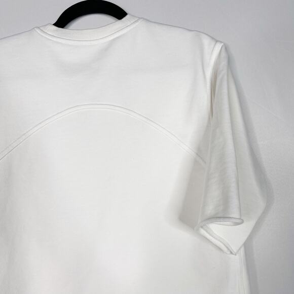 Lululemon Womens 4 White Half Sleeve Pullover Sweatshirt Crew Neck French Terry - Picture 9 of 9